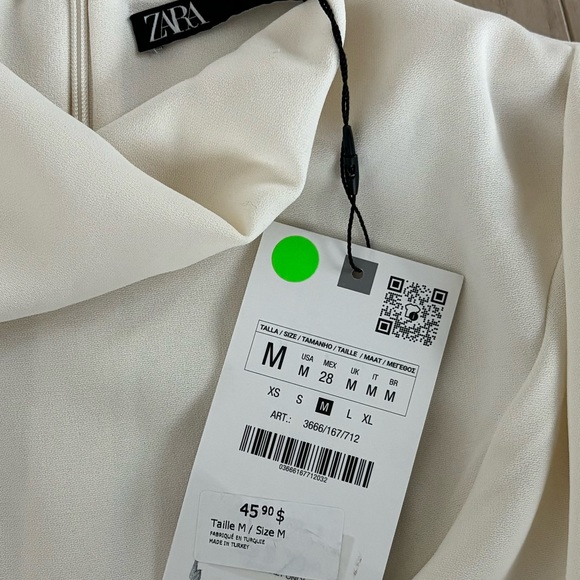 ZARA Ruched Waist Blouse - Picture 4 of 5